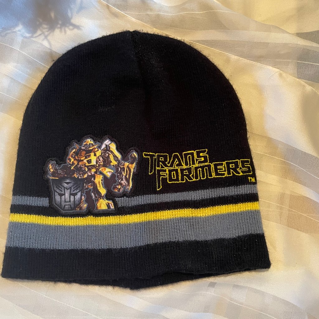 Hasbro 2012 Transformers Black Beanie Youth Size 4